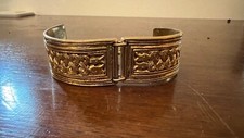 Bracelet manchette en bronze signé Michel BUFFET vintage
