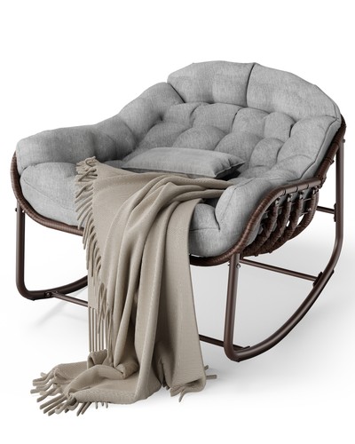 Fauteuil bascule papasan - fauteuil,