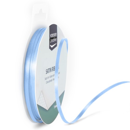 Ruban satin bleu clair m - , 10