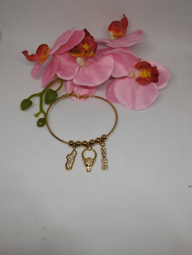 Bracelet jonc charms - bracelet, zircons