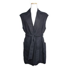 MaxMara Gilet long ceinture en