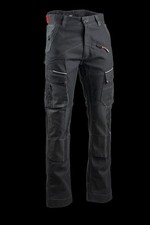 - Pantalon de Travail Renforcé avec Poches Genouillères - 1261 Argile - Noir T42