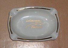 CENDRIER LE CONCORDE TOULOUSE   FAIENCE BAUSCHER WEIDEN BAVARIA GERMANY