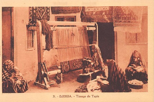 Tunisie djerba tissage de - tunisie,