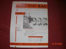 ANCIEN PROSPECTUS PUBLICITAIRE CHARRUE SAVARY RAC 
