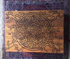 Tableau palette Bois Keith Haring