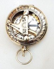 Rose London Cadran solaire Boussole de poche Nautique Laiton Bouton...