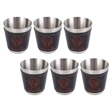  6 Pcs Tasses Inox Gobelet En