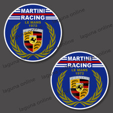 autocollant autocollant martini porsche logo brillant résistant aux intempéri...