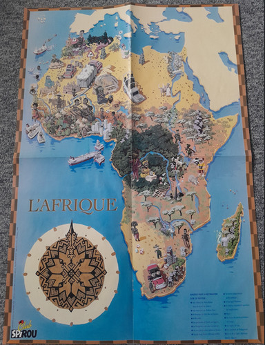 Poster spirou mag - spirou, l'afrique