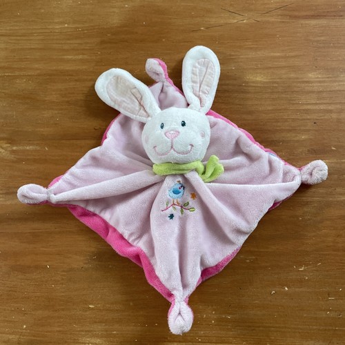Doudou plat lapin vichy - doudou, rose
