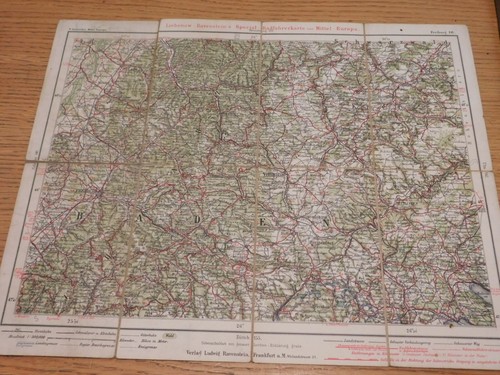 Carte ancien toile ravenstein - toile,