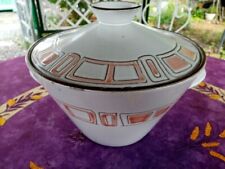 Soupière Légumier Grès émaillé Niderviller Peint à la Main Modèle Maille 25,5cm
