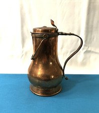 ancien coquemar en cuivre étamé XVIII / 18 eme poinçon C couronné 1745 / 1749