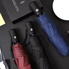 Parapluie de pluie et de soleil automatique, revêtement noir, Parasol Anti-UV 3