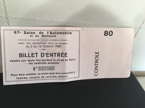 Ancien billet salon - 67°,