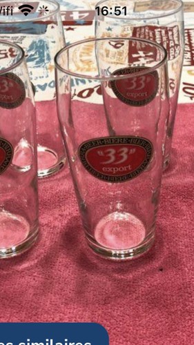 Verres bière 33 - verres, à