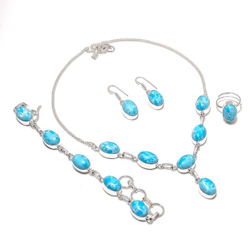 Larimar oval shape gemstone - larimar,