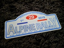 PLAQUE DE RALLYE 2019 ORGANISATION RALLYSTORY 1er N°29 ALPINE RALLY A110 310 GTA