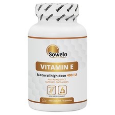 Vitamine E Naturelle 400 UI – Gélules – Antioxydant, Peau, Cellules – Sowelo