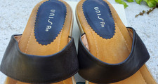 Sandales compensées mules Cuir souple Napa 40 Coloris marron marque UNISA Spain