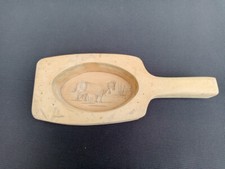 Moule à beurre en bois et décor de vache Art populaire
