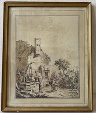 Dessin XVIIIe. Scène De