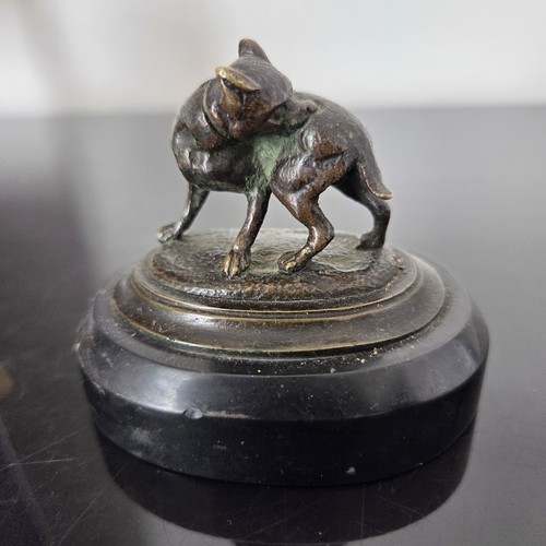 Sculpture bronze chien - bronze, se