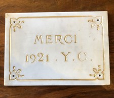 ex voto ancien en marbre blanc