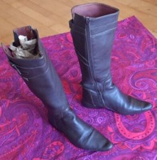 BELLES BOTTES MARRON EN CUIR