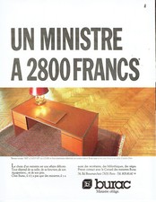 Publicité Advertising 078  1985   bureau   Ministre 500 Burac