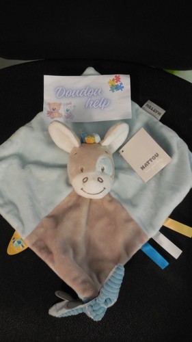 Doudou plat âne cheval beige