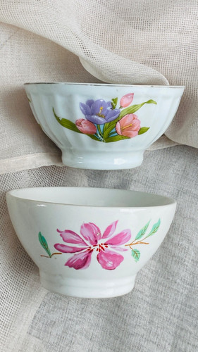 Ancien bol faience decor - 2,