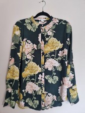 H&M CONSCIOUS : CHEMISE IMPRIMÉE FLORAL ROSES ANCIENNES TRES JOLI IMPRIMÉ 