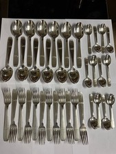 Art Déco lot de 12 couverts et 12 petits cuillères Argit métal argenté