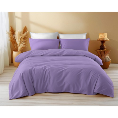 Housse couette coton uni - de,