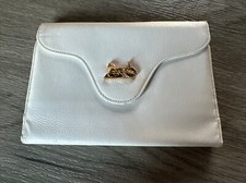 Céline Paris - Rare Pochette portefeuille Vintage  en Cuir Blanc