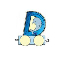 Décoration En Bois Lettre D Sur Roues LxPxH 50x30x70Mm NEU Anniversaire