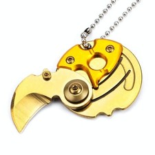 Mini couteau pliant portable militaire or 8,5 cm multi-outils poche