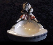 Pierrot en porcelaine Unger, Schneider & Co ,Vide Poche, Baguier Art Déco.