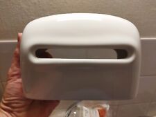 ANCIEN DÉVIDOIR PQ PORTE PAPIER TOILETTE FEUI MURAL WC FAÏENCE BLANCHE ART DECO 