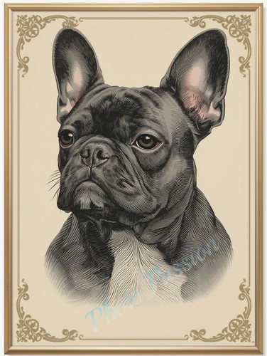 Photo bouledogue français - photo, a4