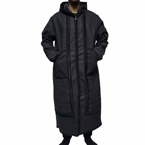 Hiver gris capuche laine - gris, à