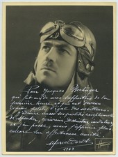 L' aviateur Marcel Doret. Belle dédicace à Jacques Noetinger. Harcourt 1953.