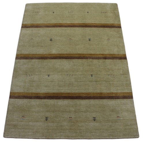 Tapis gabbeh beige 100 laine - beige, 100%