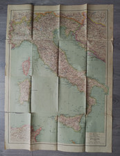 WWII - carte Italie Sicile Sardaigne Corse - 1942 - Girard Barrère - 66 x 91 cm