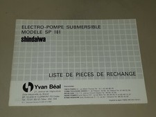 éclaté pieces de pompe a eau