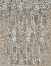 ? Lot de 12 porte couteau en verre moulé, en forme de chien