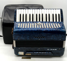 【Testé】 YAMAHA T-32B Accordéon Ténor 32 Clés Bleu Vintage Japon Rare avec étui