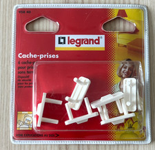 0958 40 LEGRAND 6 CACHE-PRISES pour Prise sans Terre Blanc Neuf Sécurité enfants